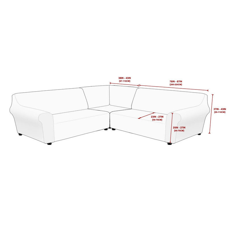 7 Seater L Shape Velvet Sofa Cover Elastic Sofa Cover Washable Sofa Cover