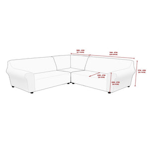 7 Seater L Shape Velvet Sofa Cover Elastic Sofa Cover Washable Sofa Cover
