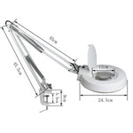 10/15/20X Clip-on Magnifying Glass with Light and Stand, Adjustable Swivel Arm Magnifier Maintenance Tool