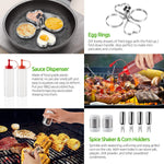 Griddle Accessories Kit, 38PCS Flat Top Grilling Tools Set Stainless Steel Grill BBQ Spatula Kit Cooking Utensils Set with Carry Bag