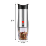 USB Electric Salt and Pepper Mill Rechargeable Adjustable Grind Coarseness Refillable Automatic Peppercorn Shaker