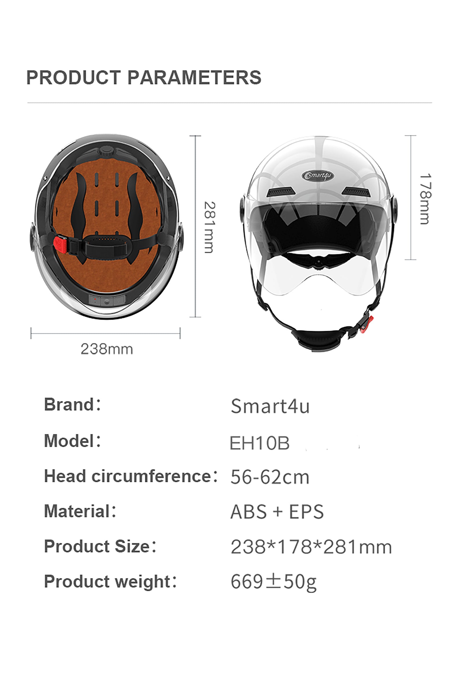 Smart Motorcycle Helmet with Sun Visor Bluetooth Phone Answer Waterproof Safe