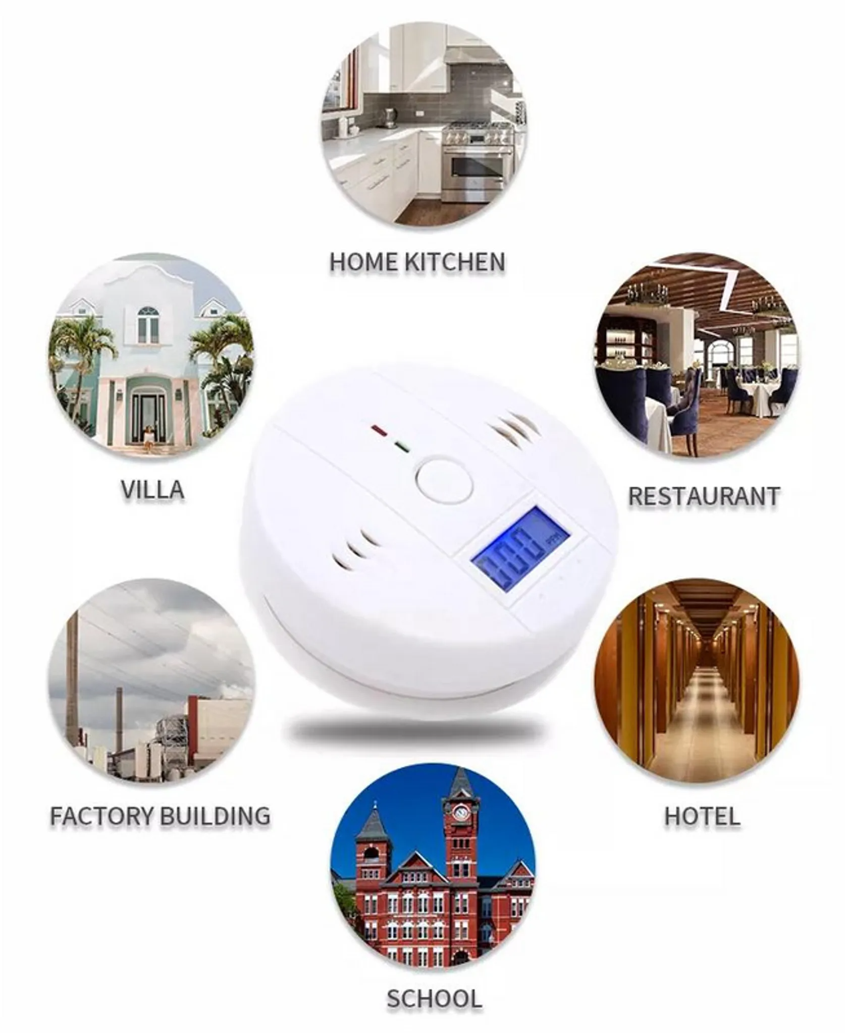 Smoke detector CO detector 2in1 smoke and carbon monoxide detector fire protection CO sensor RH-602