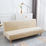 Easy-Going Stretch Sofa Slipcover Armless Folding Sofa Cover Furniture Protector Solid Color Futon Cover, 7 Colors