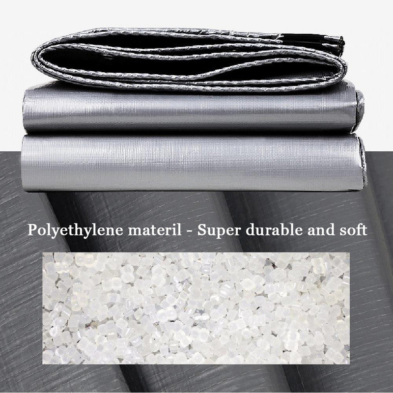 Waterproof tarpaulin PE protective tarpaulin with eyelets anti-UV tear-resistant truck tarpaulin multi-purpose cover for garden furniture pool trampoline car