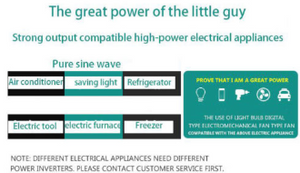 1000W 3000W 5000W 6000W DC 12V 48V to AC 110V Pure Sine Wave Power Inverter
