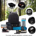 55L Tactical Backpack Military Assault Pack Camping Hiking Outdoor Traveling Backpack Waterproof Detachable, Black/Camouflage