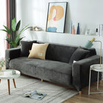 Velvet Sofa Slipcover for 1 2 3 4 Seat,Stretch Sofa Cover Loveseat Chair Slipcover Soft Non-Slip Furniture Protector for Kids Pets