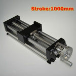 Linear Stage Actuator 100-1000mm Manual Sliding Table Ballscrew Linear Guides Cross Slide Table SFU1605 Travel Length