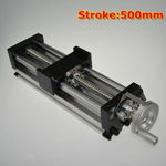 Linear Stage Actuator 100-1000mm Manual Sliding Table Ballscrew Linear Guides Cross Slide Table SFU1605 Travel Length
