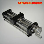 Linear Stage Actuator 100-1000mm Manual Sliding Table Ballscrew Linear Guides Cross Slide Table SFU1605 Travel Length
