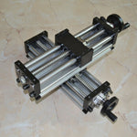 Linear Stage Actuator 100-1000mm Manual Sliding Table Ballscrew Linear Guides Cross Slide Table SFU1605 Travel Length