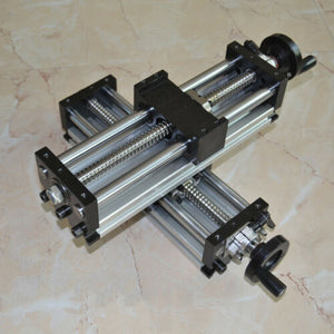Linear Stage Actuator 100-1000mm Manual Sliding Table Ballscrew Linear Guides Cross Slide Table SFU1605 Travel Length