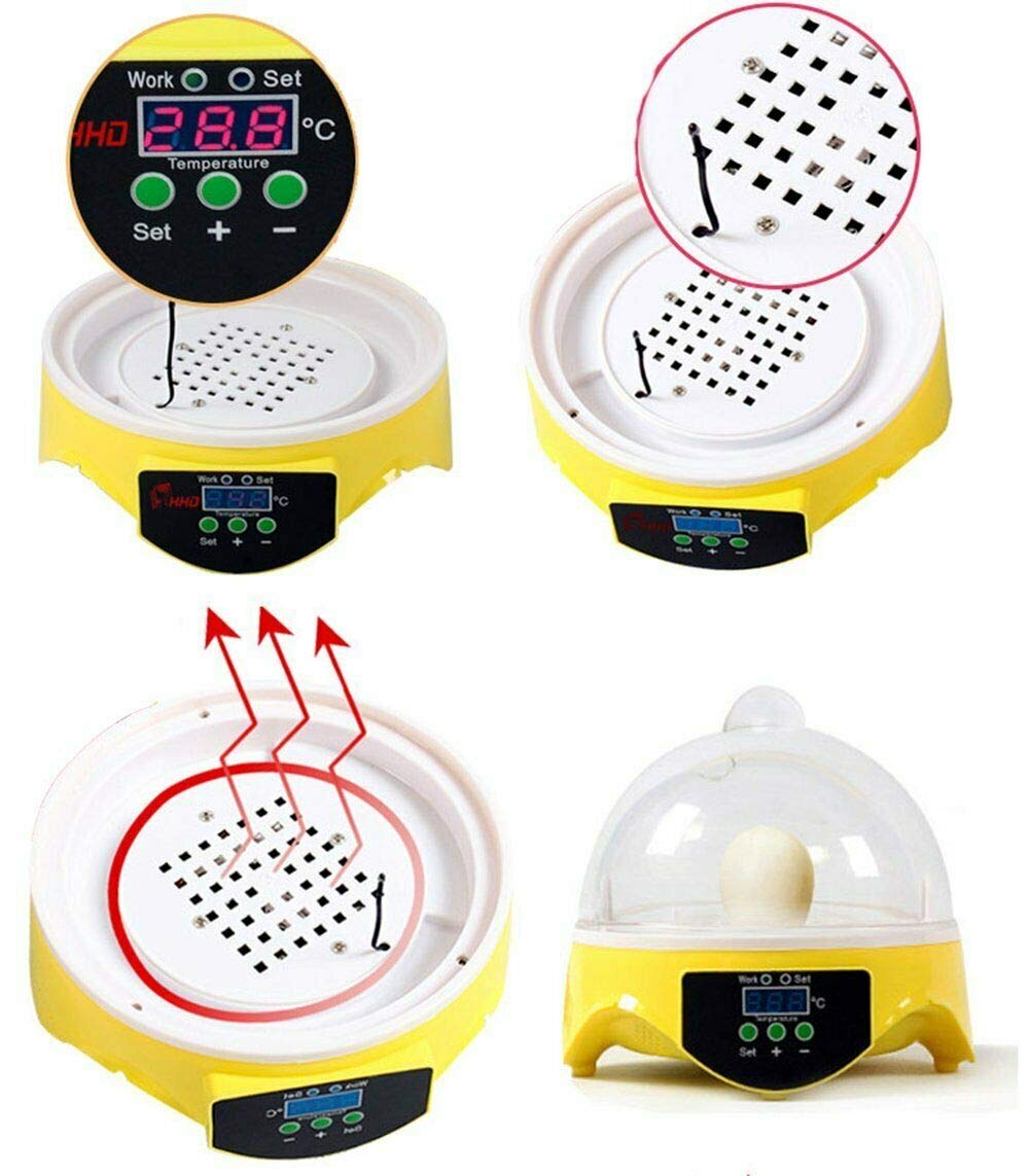 Egg Incubators 7 Eggs Hatcher Digital Egg Incubator Automatic Temperature Control Automatic Turning