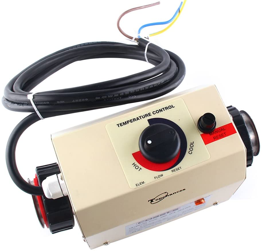 2KW 50~60Hz Swimming Pool Heater Electric Heating Thermostat Water Heater for Swimming Pool SPA Bath 220V