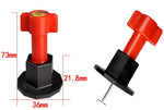Tile Leveling System Kit Tile Leveler Spacers with Replaceable Steel Needle and Flat Ceramic Tile Adjusters  for Building Walls & Floors