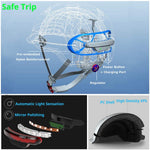 Smart Bike Helmet with 3 Types of Alert Lights Cycling Helmet with Smart Safe LED Helmet Comfortable Lightweight Breathable Waterproof
