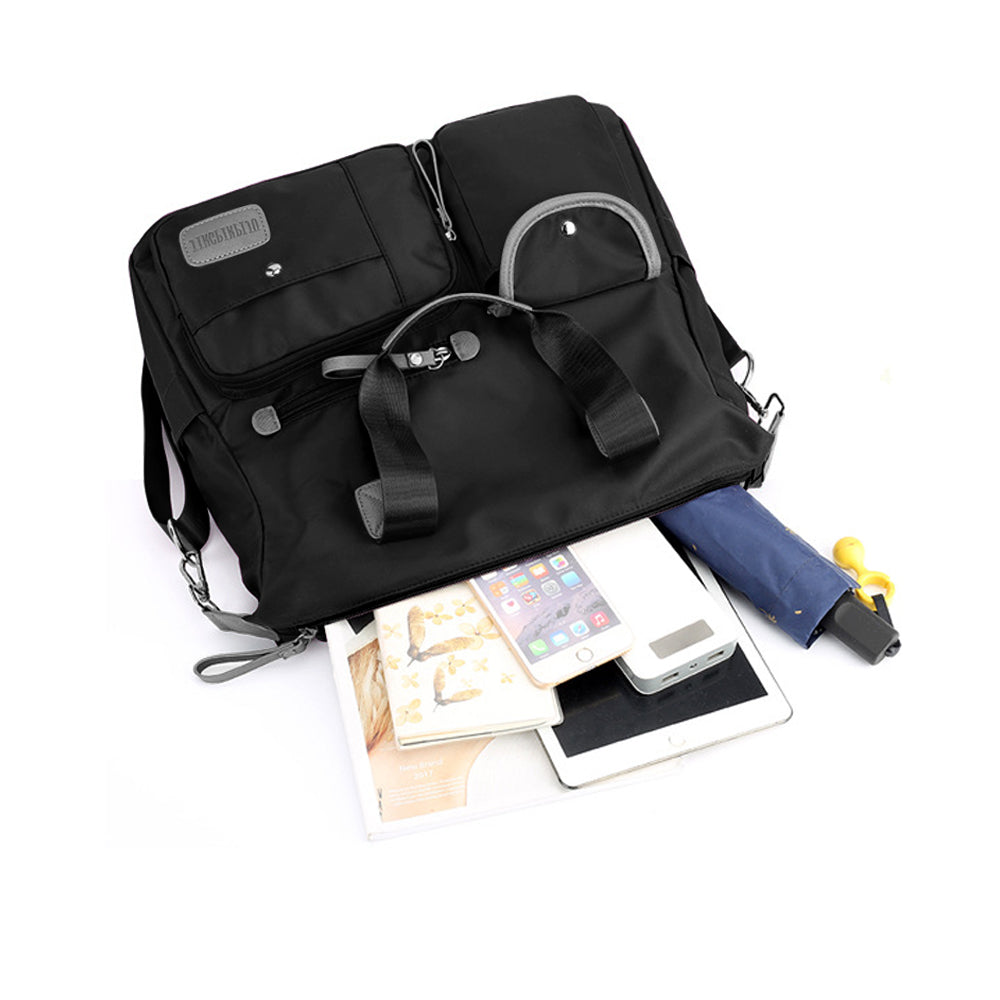 Lightweight Travel Bag with Waterproof Nylon Large Capacity Multi-Pocket Compartment for School Fitness Trip