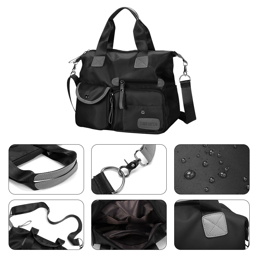 Lightweight Travel Bag with Waterproof Nylon Large Capacity Multi-Pocket Compartment for School Fitness Trip