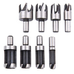 23pcs Woodworking Chamfer Drilling Tool, 8pcs Wood Plug Cutter Drill, 7pcs Three Pointed Countersink Drill Bit with L-Wrench, 6pcs 1/4" Hex 5 Flute 90 Degree Countersink Drill Bits