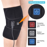 Heated Knee Brace Wrap Knee Heating Pad with 3 Heat Adjustable USB Cable for Knee Injury, Muscles Pain Relief