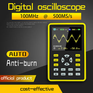 Handheld Digital Tablet Oscilloscope Portable Storage Oscilloscope Kit 100MHz Bandwidth 500MS/s 5012H 2.4" Screen