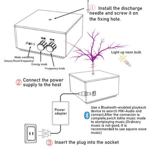 Bluetooth Music Tesla Coil Arc Plasma Toy Model Stimulate Interest Endless