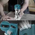 Wood Router Tool, Compact Trim Router with 6 Variable Speed, 15 Wood Router Bits, Collets and Dust Hood