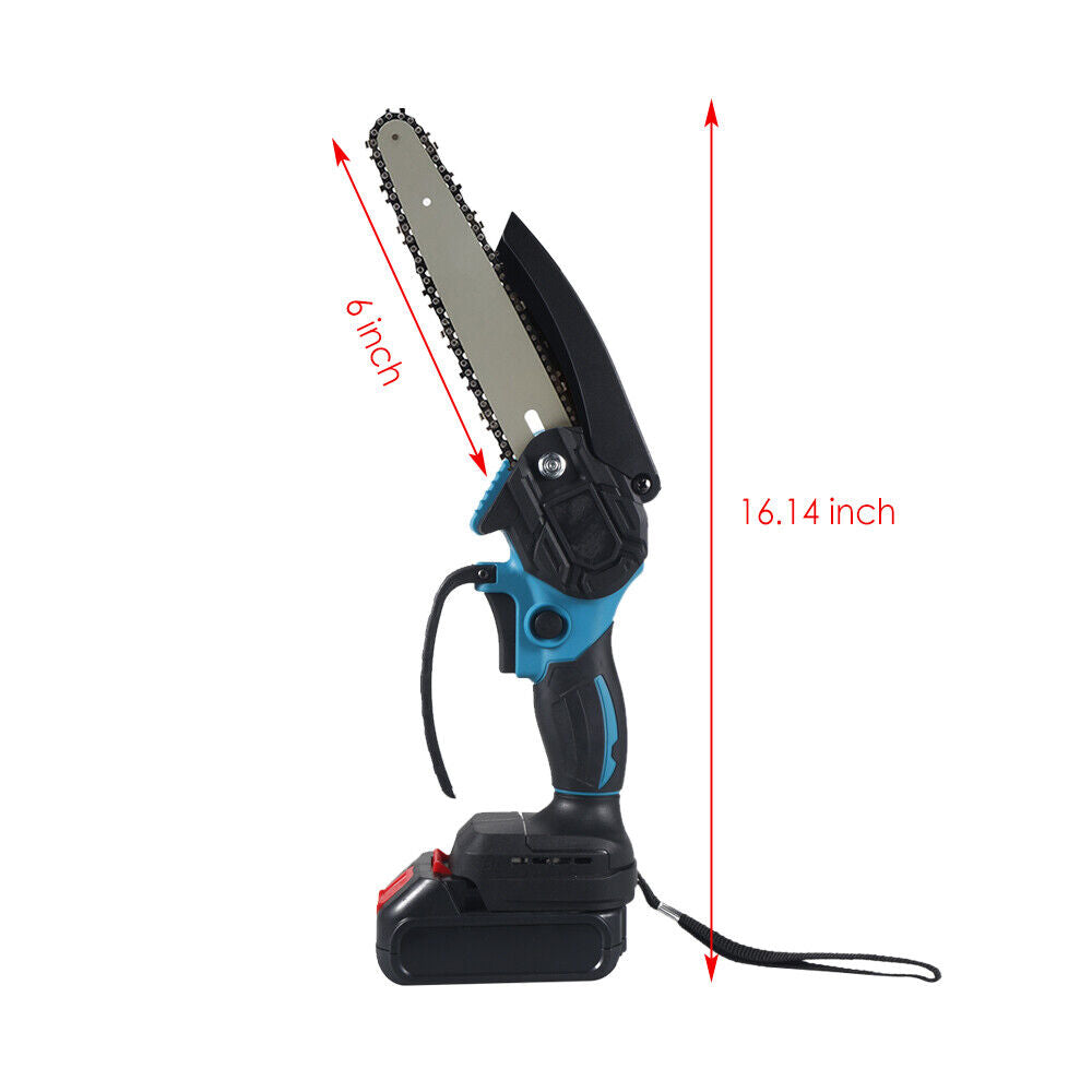 6In Mini Chainsaw Cordless Handheld Rechargeable Small Wood Cutting Chainsaw