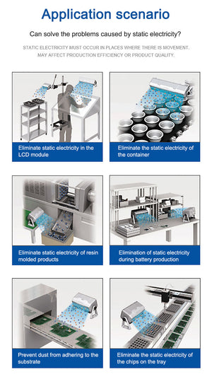 Ionizing Air Blower Ion Fan Discharge Static Eliminator Anti-Static Ionizer Fan Air Ionizer