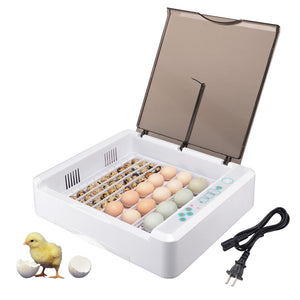 36-80 Eggs Incubator Poultry Hatching Machine Digital Display Auto Turning W/LED