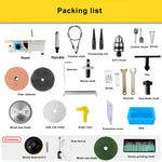 Gem Jewelry Polishing Grinding Machine Mini Table Saw Polisher Bench Buffer Machine, DIY Lathe Machine 0-10000r/min with Flexible Shaft for Home Woodworking Carving Hobbies