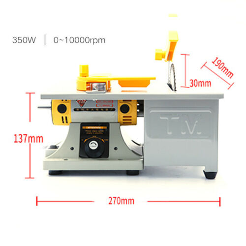Gem Jewelry Polishing Grinding Machine Mini Table Saw Polisher Bench Buffer Machine, DIY Lathe Machine 0-10000r/min with Flexible Shaft for Home Woodworking Carving Hobbies