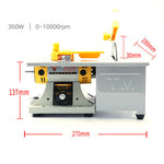 Gem Jewelry Polishing Grinding Machine Mini Table Saw Polisher Bench Buffer Machine, DIY Lathe Machine 0-10000r/min with Flexible Shaft for Home Woodworking Carving Hobbies