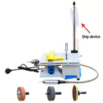 Gem Jewelry Polishing Grinding Machine Mini Table Saw Polisher Bench Buffer Machine, DIY Lathe Machine 0-10000r/min with Flexible Shaft for Home Woodworking Carving Hobbies