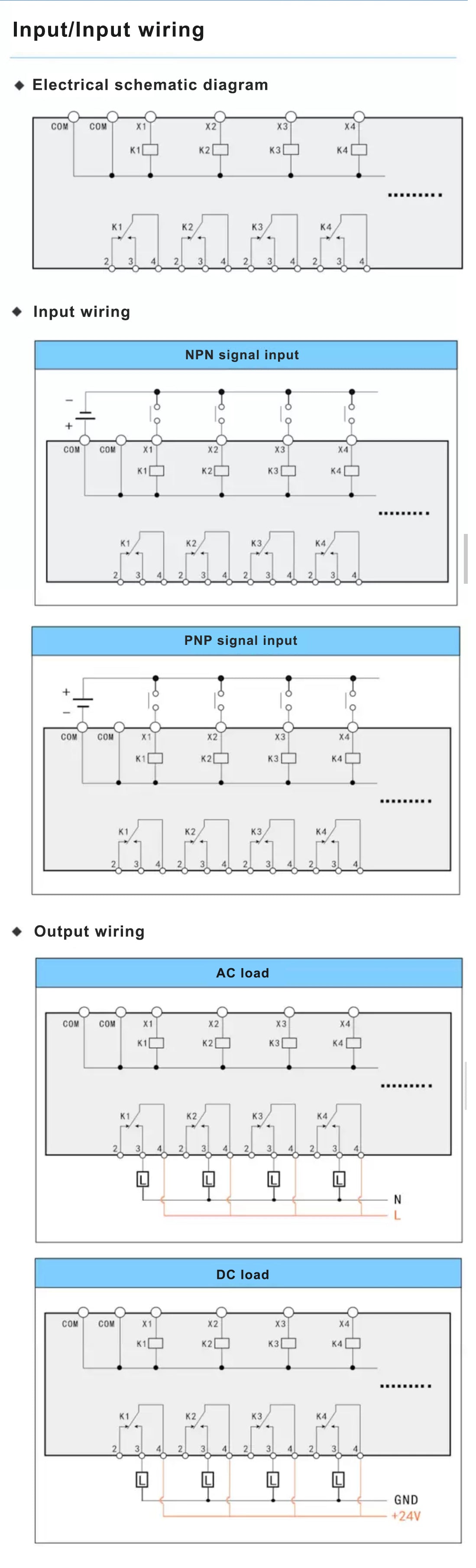 2/4/8 Channel DC 12V/24V Relay Module Input Single-Chip PLC Signal Isolation Amplifier Board