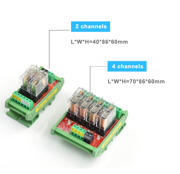 2/4/8 Channel DC 12V/24V Relay Module Input Single-Chip PLC Signal Isolation Amplifier Board