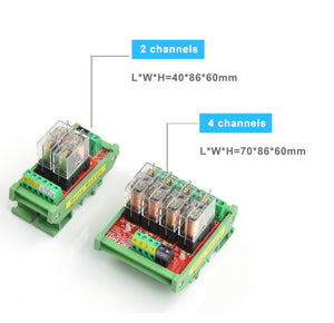 2/4/8 Channel DC 12V/24V Relay Module Input Single-Chip PLC Signal Isolation Amplifier Board