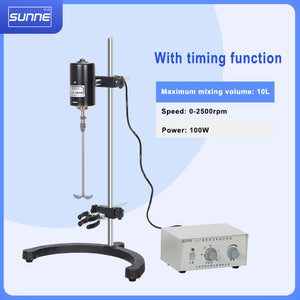 100W Electric Overhead Stirrer Digital Auto Stirrer with Time Setting & Speed Height Adjusting for Home Lab Homebrew Kitchen