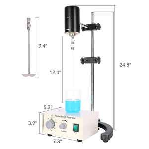 100W Electric Overhead Stirrer Digital Auto Stirrer with Time Setting & Speed Height Adjusting for Home Lab Homebrew Kitchen