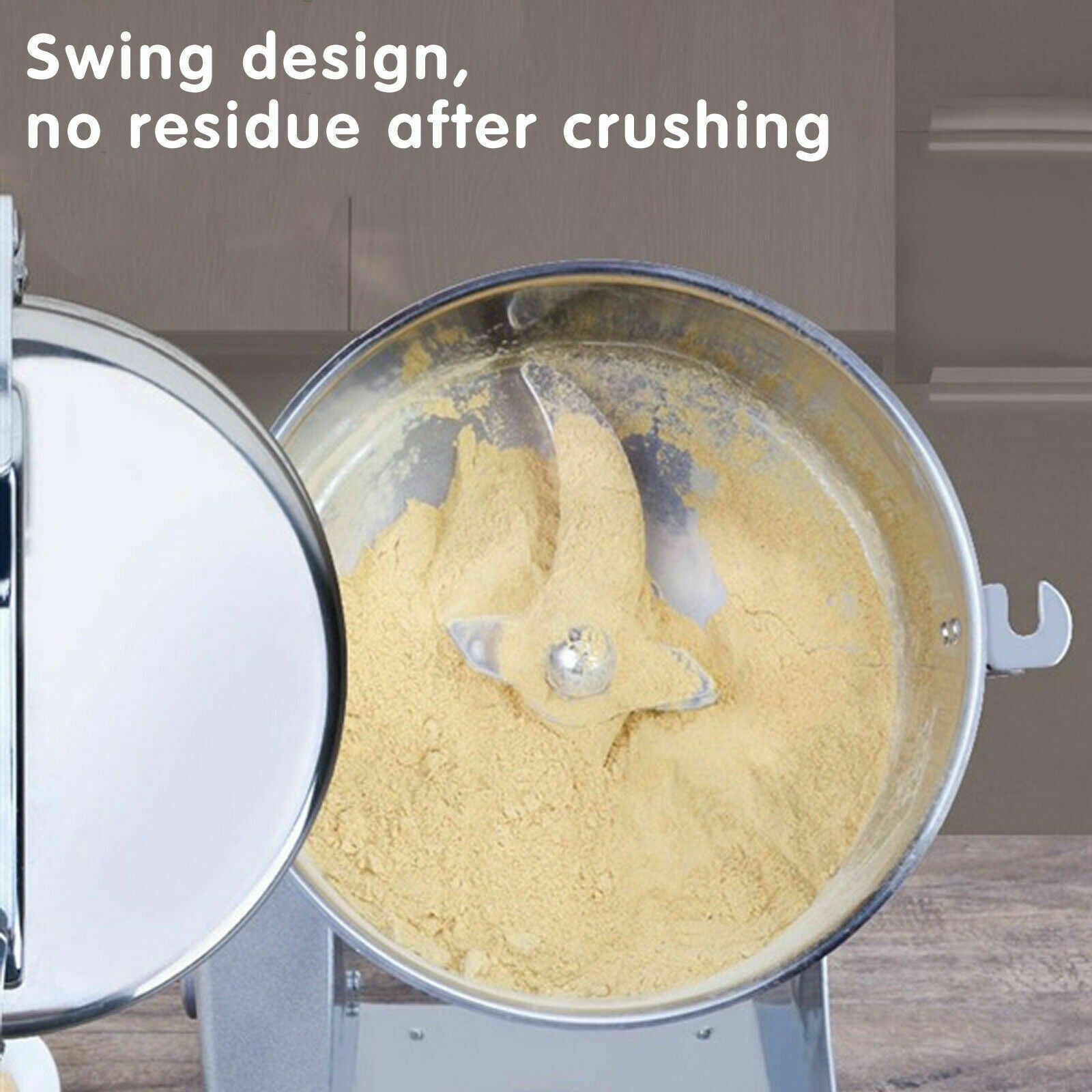 4000W Grain Grinder Spice Pill Crusher Stainless Steel with High Efficiency Overload Protection for Grains Nut Medicinal Materials Spice