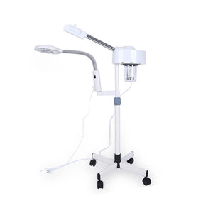 2 In 1 Facial Steamer with 5 Magnifying Glass Nano Ionic Ozone Steaming face Instrument Water Replenishment Equipment