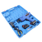 Automatic Rebar Tier Tying Machine Electric Tying Tool Portable Rebar Cut Strapping Computer w/Electric + 2 Batteries