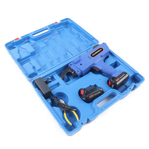Automatic Rebar Tier Tying Machine Electric Tying Tool Portable Rebar Cut Strapping Computer w/Electric + 2 Batteries