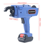 Automatic Rebar Tier Tying Machine Electric Tying Tool Portable Rebar Cut Strapping Computer w/Electric + 2 Batteries