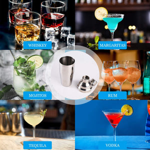 12-Piece Cocktail Shaker Set Bar Tools for Professional Bartender Home Martini Shaker with Stand