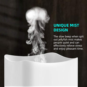Cool Mist Humidifier Adjustable Jellyfish-Shaped Spray Essential Oil Diffuser with Automatic Shut-Off Night Light Function