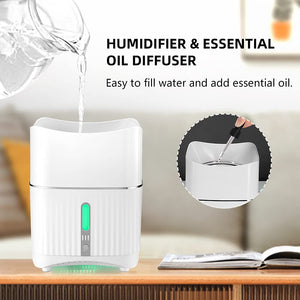Cool Mist Humidifier Adjustable Jellyfish-Shaped Spray Essential Oil Diffuser with Automatic Shut-Off Night Light Function