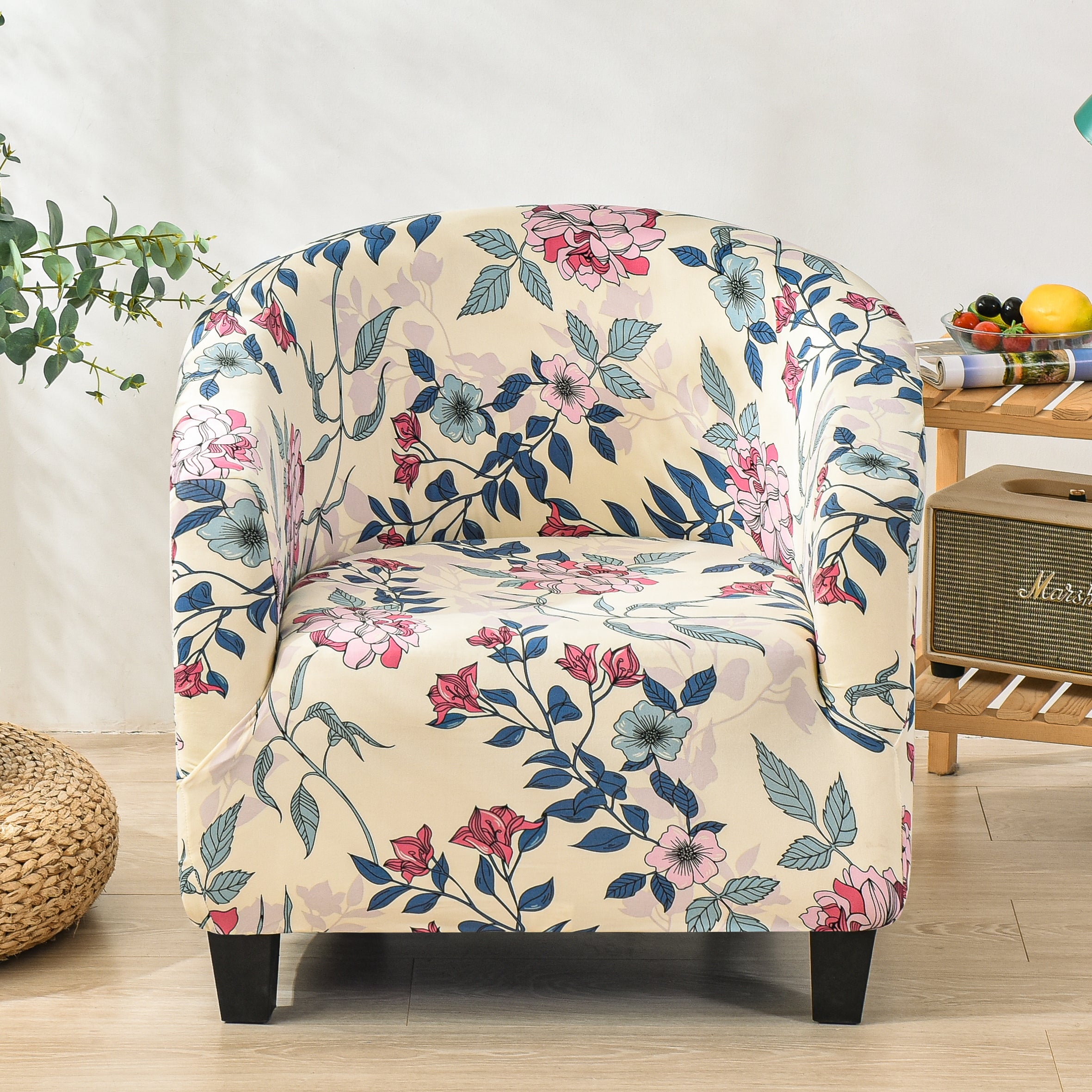 Club Chair Slipcover Barrel Chair Cover Printed Tub Chair Slipcover Armchair Covers Sofa Couch Covers for Living Room