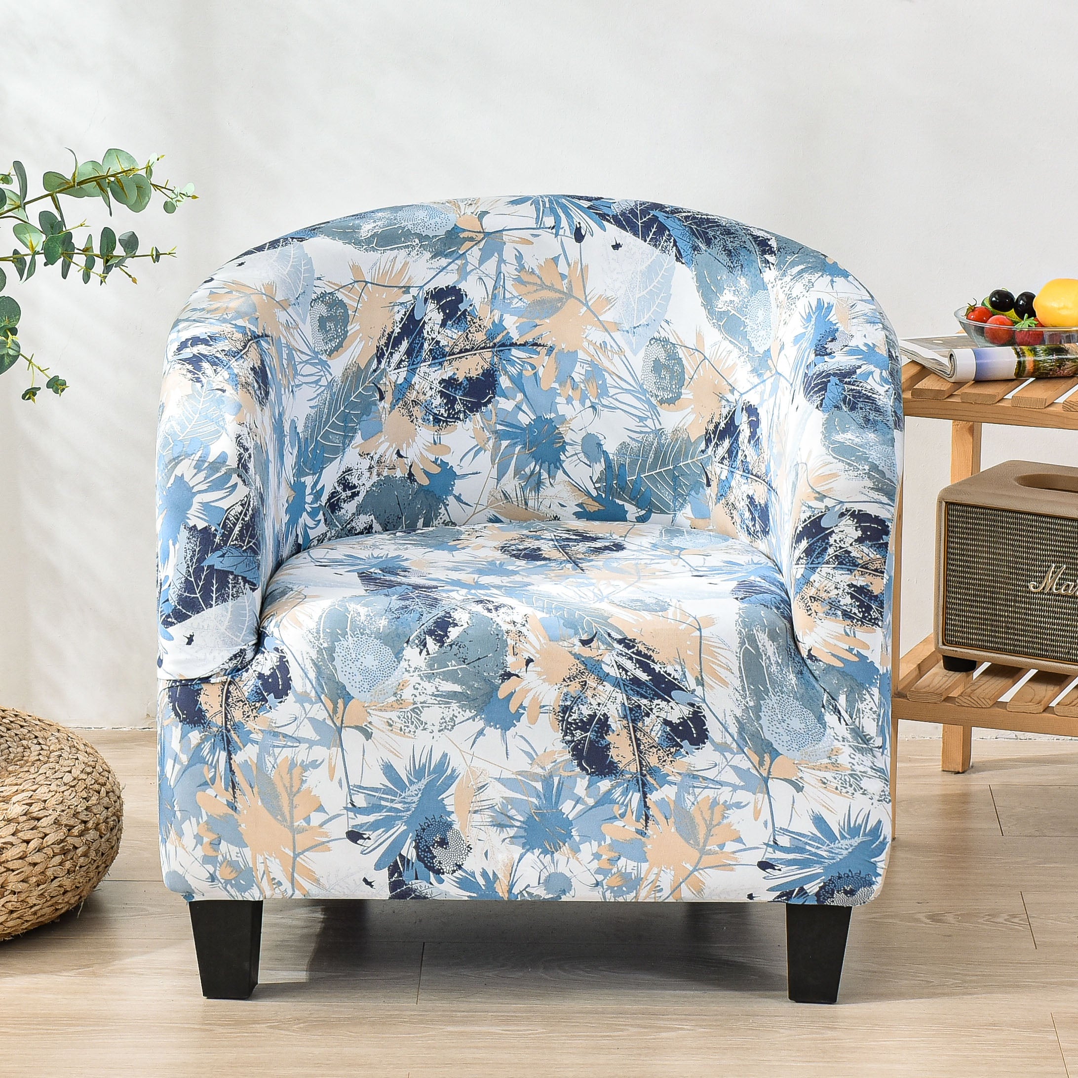 Club Chair Slipcover Barrel Chair Cover Printed Tub Chair Slipcover Armchair Covers Sofa Couch Covers for Living Room